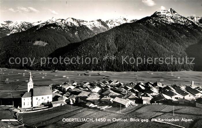 Obertilliach Panorama Blick gegen Karnische Alpen