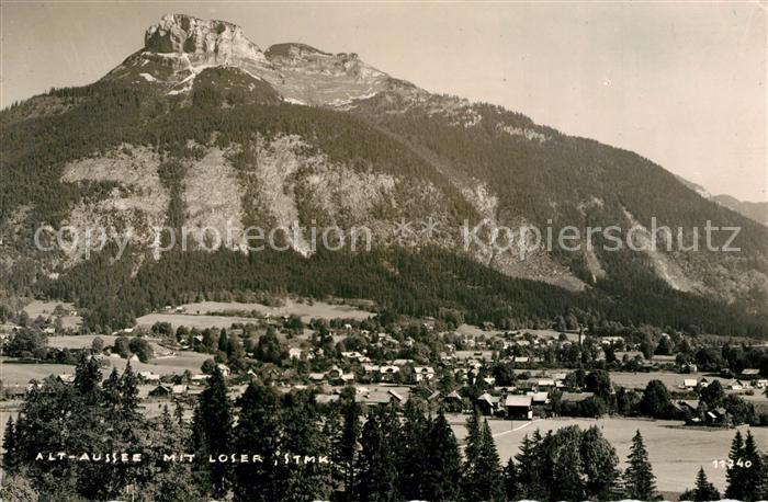 Alt Aussee Landschaftspanorama Blick zum Loser Totes Gebirge