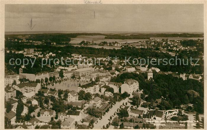 Motala fran flygplan Fliegeraufnahme