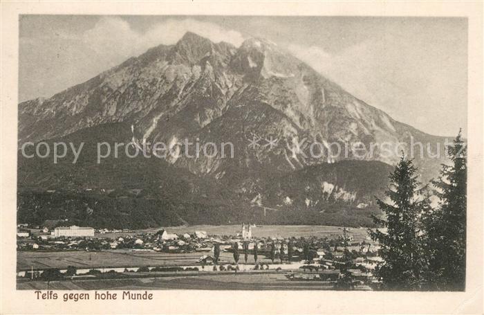 Telfs Tirol Panorama Blick gegen Hohe Munde Mieminger Kette