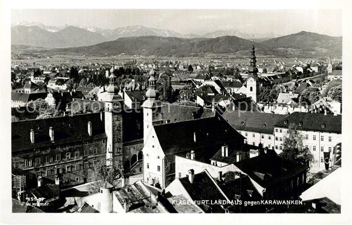 Klagenfurt Woerthersee Landhaus gegen Karawanken