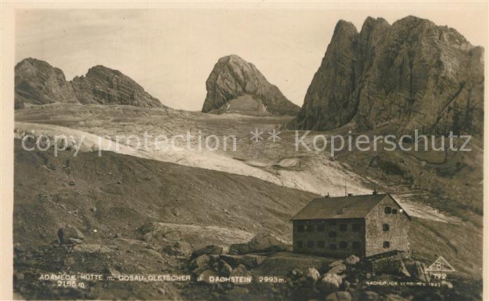 Gosau Oberoesterreich Adamekhuette Gosaugletscher Dachsteingebirge