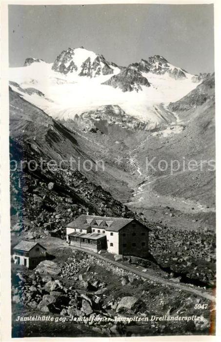 Jamtalhuette Jamtalferner Jamspitzen Dreilaenderspitze Berghaus Silvretta