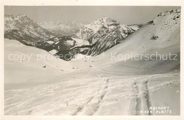 Fieberbrunn Tirol Skiabfahrt von der Platte Winterpanorama Alpen
