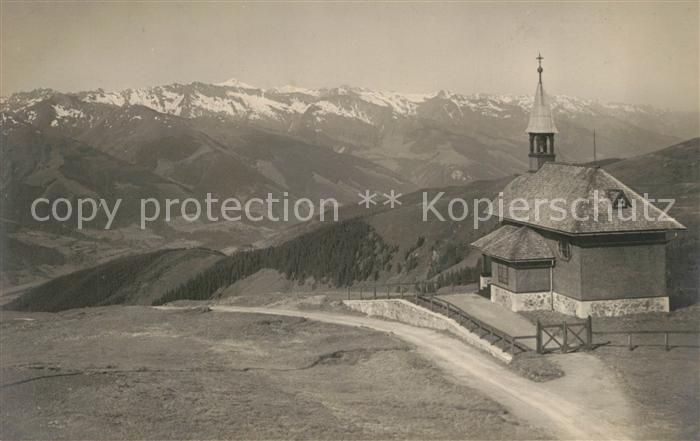 Schmittenhoehe Kapelle Fernsicht Alpenpanorama
