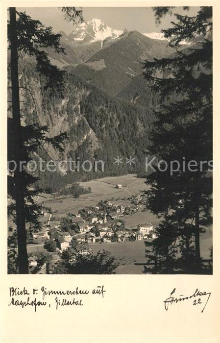 Mayrhofen Zillertal Panorama Blick vom Zimmereben Alpen