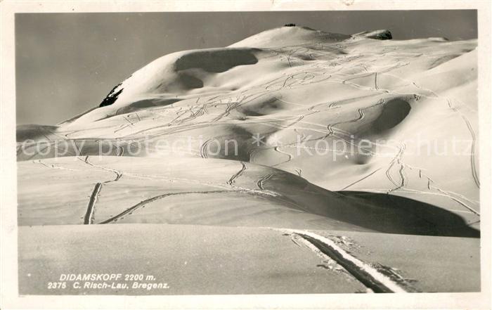 Diedamskopf Wintersportplatz Allgaeuer Alpen Tiefschneefahren