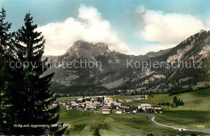 Graeu Panorama mit Blick zum Aggenstein Allgaeuer Alpen
