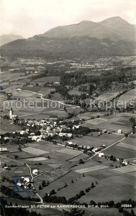 Sankt Peter Kammersberg Sommerfrische Fliegeraufnahme