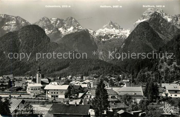 Lofer Ortsansicht mit Kirche Loferer Steinberge