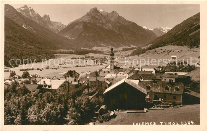 Fulpmes Tirol Ortsansicht mit Kirche Alpenpanorama