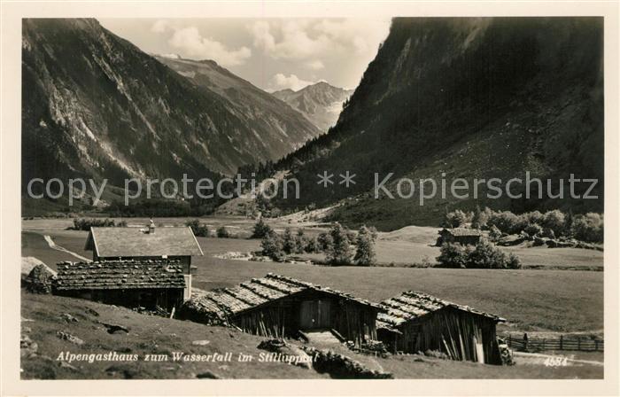 Stillup Alpengasthaus zum Wasserfall im Stillupptal Zillertaler Alpen