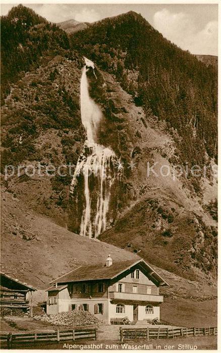Stillup Alpengasthaus zum Wasserfall im Stillupptal Zillertaler Alpen
