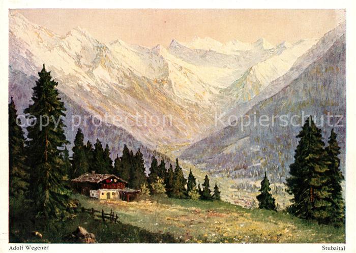 Stubaital Wiechmann Bildkarten Kuenstlerkarte