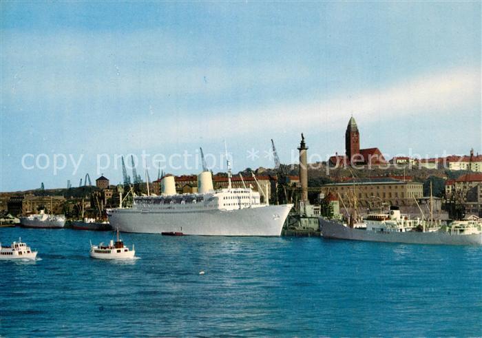 Goeteborg Hamnen med Gripsholm Passagierschiff Hafen