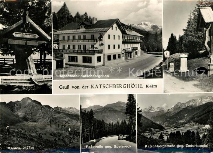 Katschberghoehe Alpenhotel Passstrasse Alpenpanorama Wegekreuz