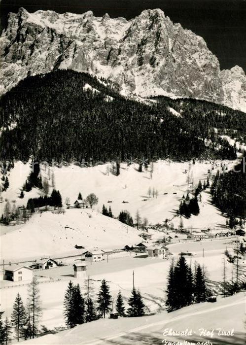 Ehrwald Tirol Hof Tirol Zugspitzmassiv im Winter Wettersteingebirge