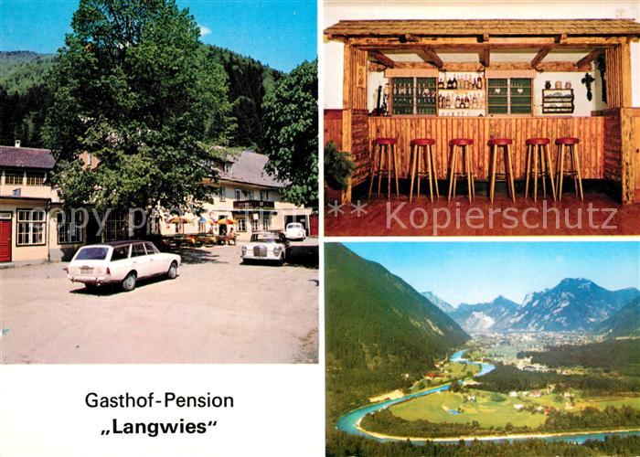 Ebensee Oberoesterreich Gasthof Pension Langwies Landschaftspanorama Alpen