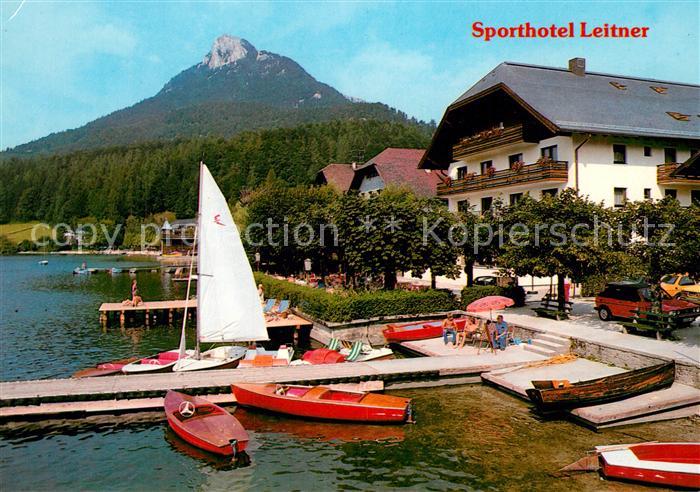 Fuschl See Salzkammergut Sporthotel Leitner Bootssteg