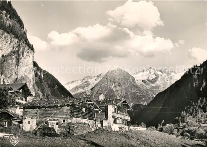 Badgastein Bergdorf Koetschachtal Malerwinkel mit Tischlerkarkopf Ankogelgruppe