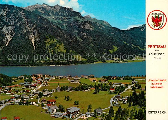 Pertisau Achensee mit Rofangebirge Fliegeraufnahme
