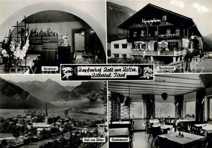 Zell Ziller Tirol Gasthof Restaurant Zapfenhof Hausbar Speisesaal Alpenblick