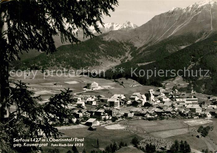 Serfaus Tirol Panorama Oberinntal gegen Kaunergrat oetztaler Alpen