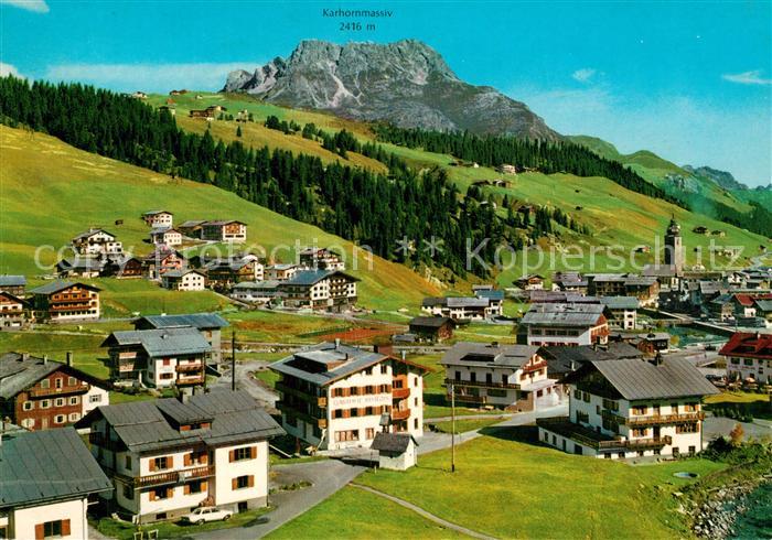 Lech Vorarlberg Teilansicht Hoehenluftkurort Wintersportplatz mit Karhornmassiv