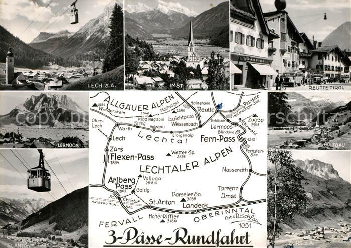 Zuers Arlberg 3 Paesse Rundfahrt Lechtaler Alpen Landkarte