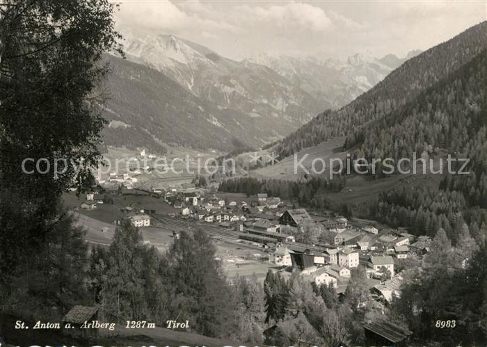 St Anton Arlberg Panorama Wintersportplatz Alpen