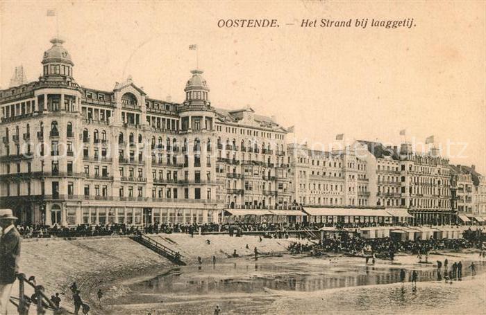 Oostende Ostende Het Strand bij laaggetij