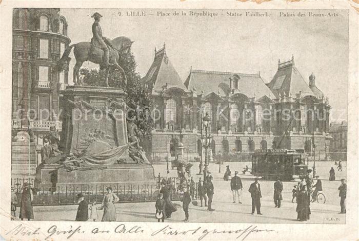 Lille Antwerpen Place de la Republique Statue Faidherbe Palais des Beaux Arts