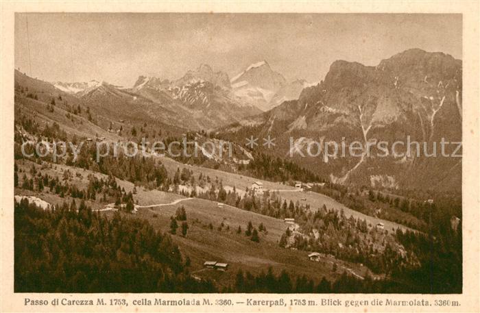 Karerpass Suedtirol Blick zur Maarmolata