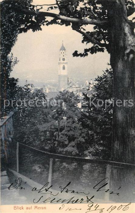 Meran Merano Teilansicht mit Kirche