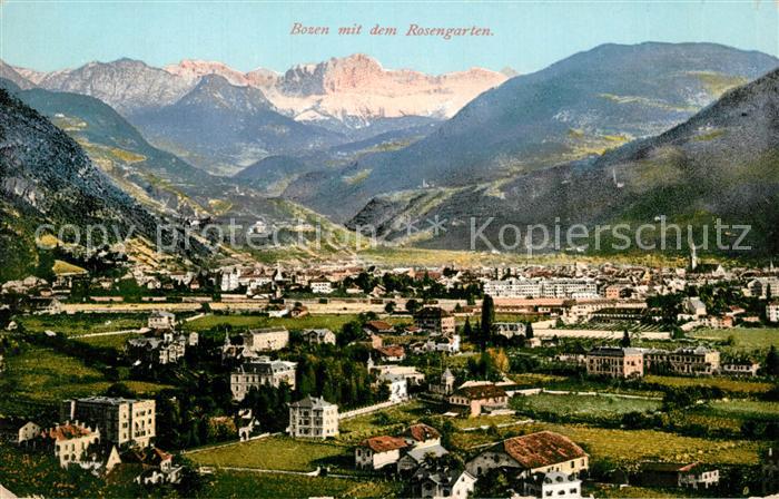 Bozen Suedtirol mit Rosengarten