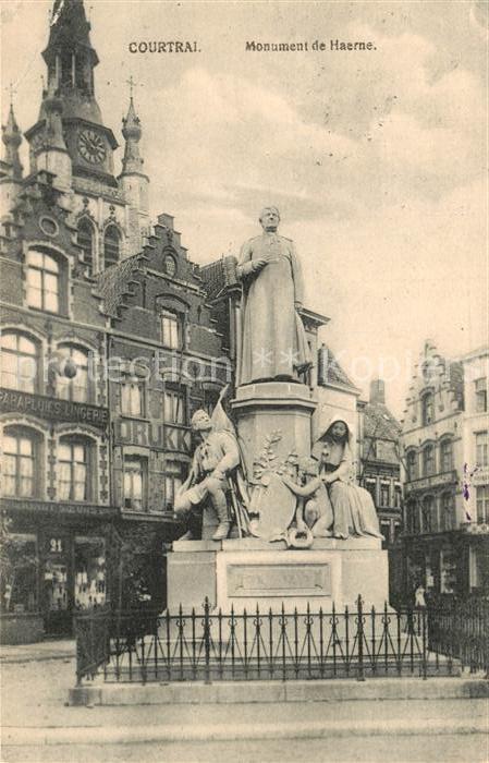 Courtrai KORTRIJK Flandre Belgie Monument de Haerne