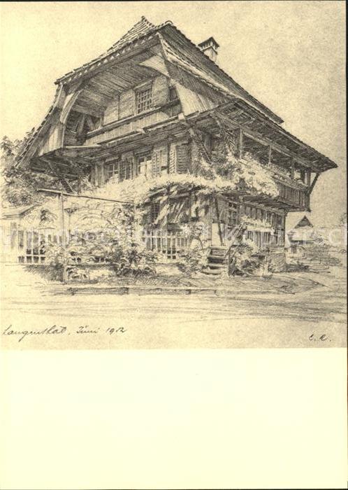 Langenthal BE Kuenstlerkarte Stoeckli Carl Rechsteiner