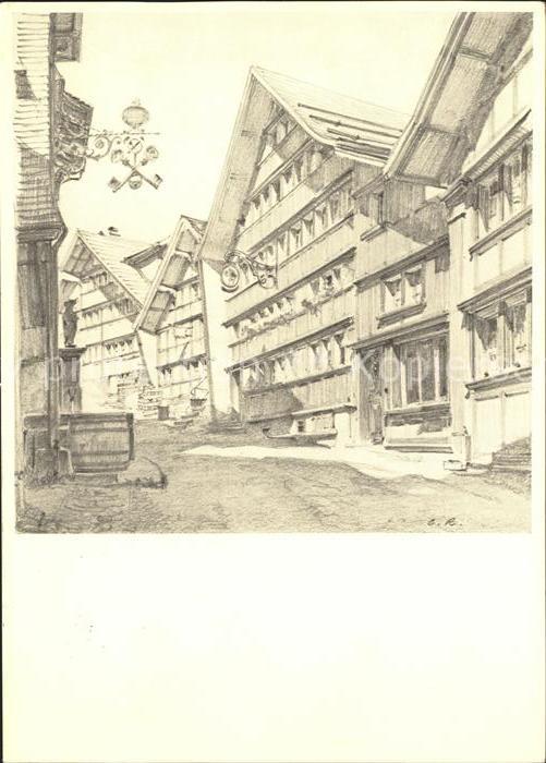 Trogen AR Gasse Kuenstlerkarte