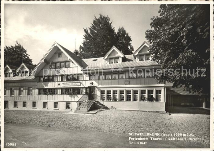 Schwellbrunn Ferienheim Thalwil Gasthaus zum Hirschen