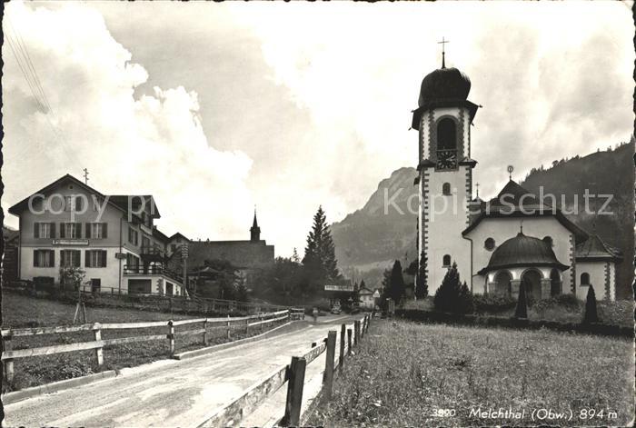 Melchtal Speisewirtschaft und Baeckerei Melchthal Kirche
