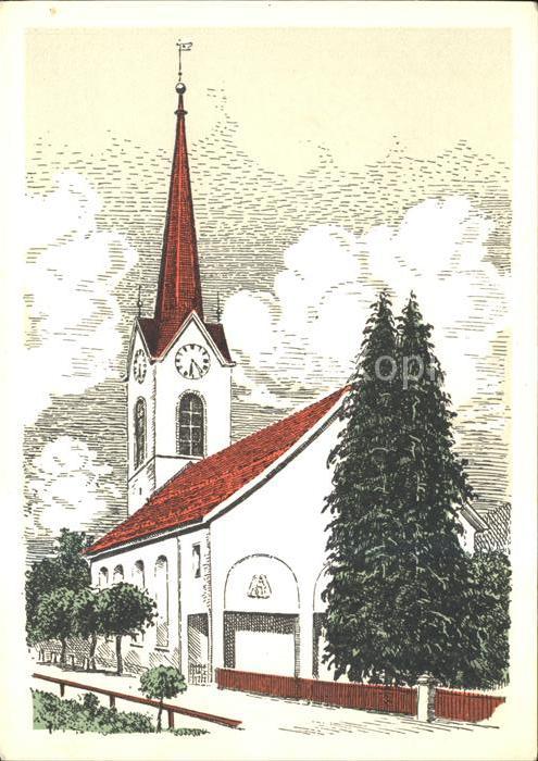 Waldstatt AR Kirche Kuenstlerkarte
