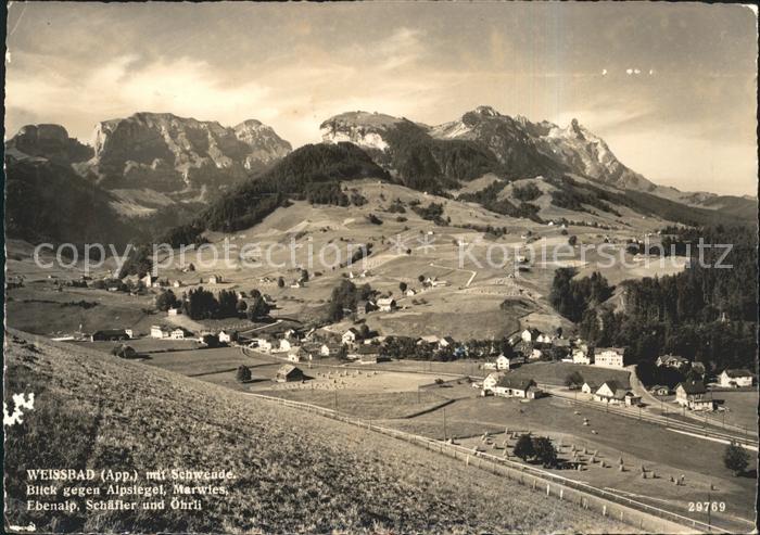Weissbad mit Schwende Ebenalp Schaefler Ohrli