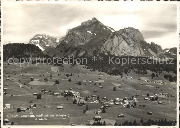 Wildhaus SG Fliegeraufnahme Lisighaus Schafberg Saentis