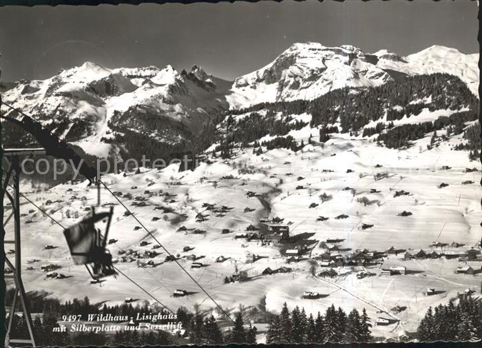 Wildhaus SG Lisighaus Silberplatte Sessellift