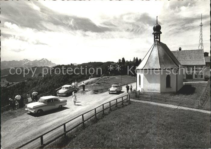 St Anton Oberegg Kirche Autos Saentis