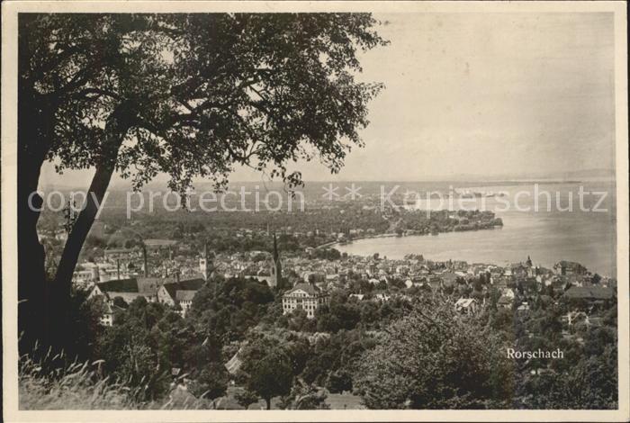 Rorschach Bodensee Panorama mit Bodensee