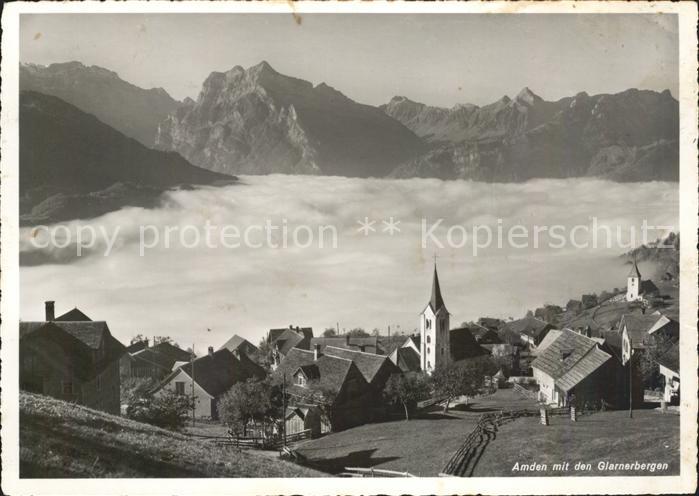 Amden Walensee SG mit Glarnerbergen