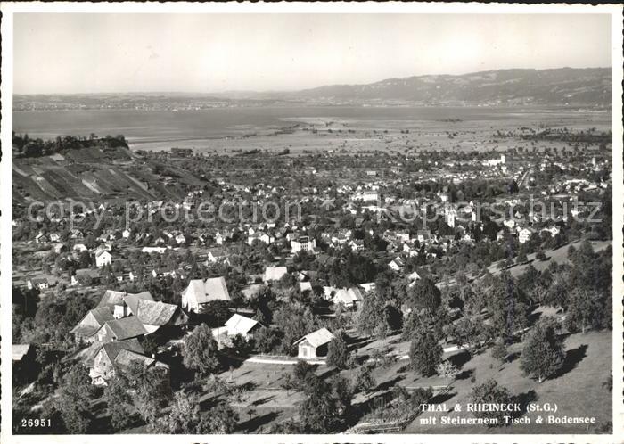 Rheineck SG Thal mit Steinernem Tisch und Bodensee