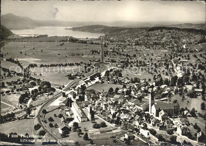 Uznach Fliegeraufnahme Zuerichsee