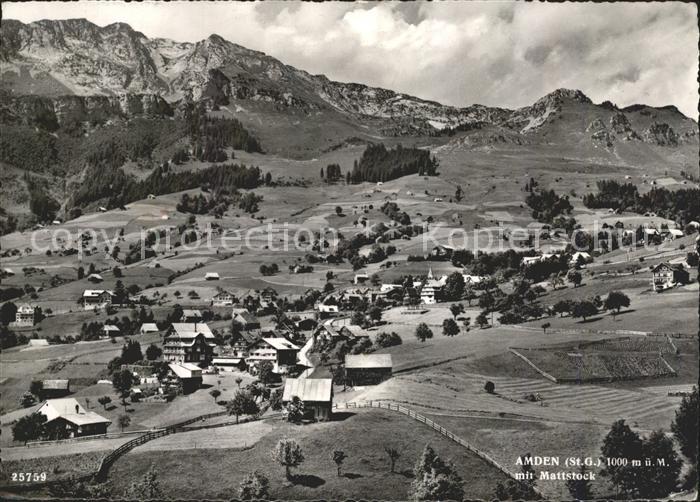 Amden Walensee SG mit Mattstock